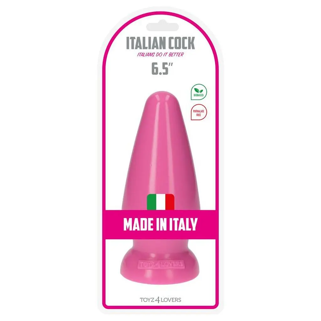 Анальна пробка Toyz4lovers Plug-Italian Cock 6,5", 16.5 см (рожевий) - фото 5