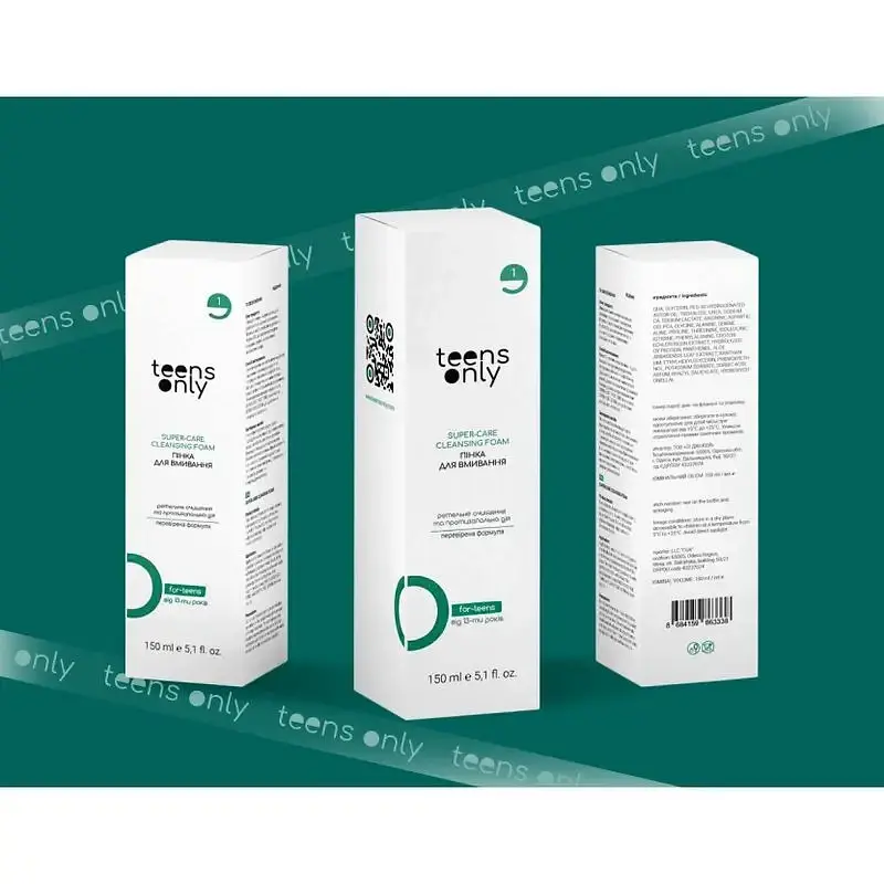 Пінка для вмивання Teens Only For-Teens Anti-Acne Cleansing Foam 13+ для проблемної шкіри проти висипань 150 мл (4820278290035) - фото 3