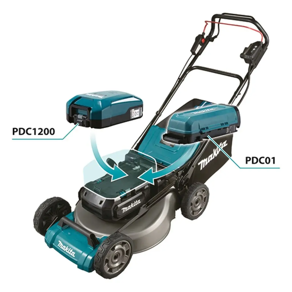Газонокосарка акумуляторна самохідна Makita LM001CZ (53 см, 20-100 мм, 70 л, BL, PDC, без акумулятора та зарядного пристрою) - фото 5