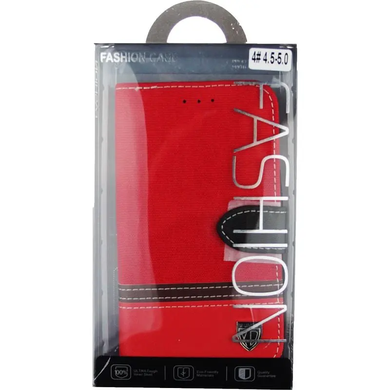 Чохол-книжка Toto Book Universal cover Picture transformer with window 4.5-5" Red - фото 2