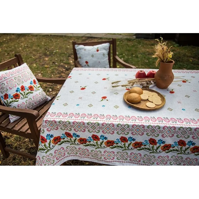Скатертина Ecotton Маки рогожка 150 x 180 см (19915) - фото 2