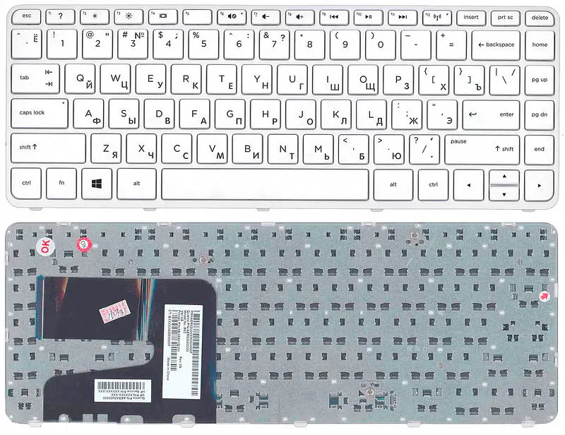 Клавіатура для ноутбука HP Pavilion (14-e) White, (White Frame) - фото 3