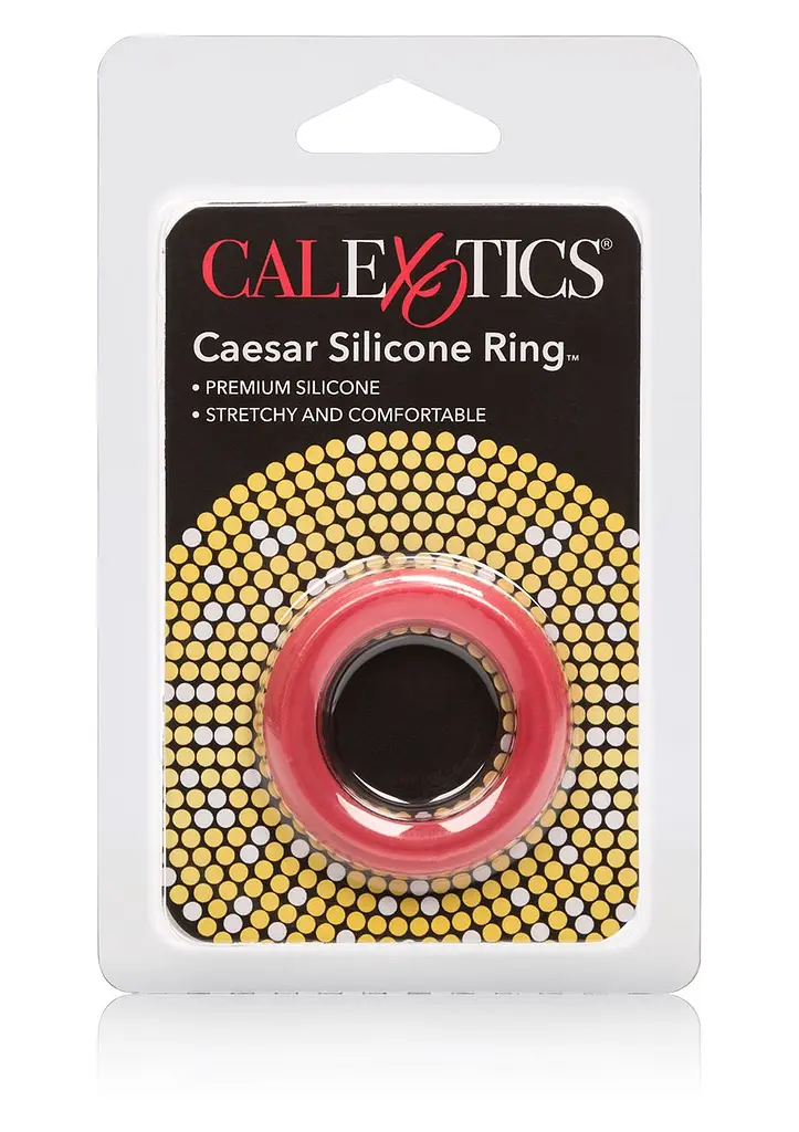 Ерекційне кільце California Exotic Novelties Caeser червоний - фото 3