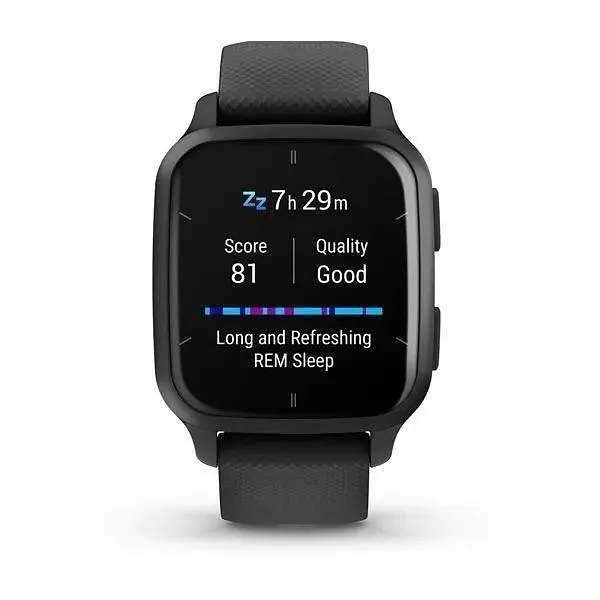 Смарт-годинник Garmin Venu Sq 2 - Music Edition Slate Aluminum Bezel with Black Case and Silicone Band (010-02700-00/10) - фото 4