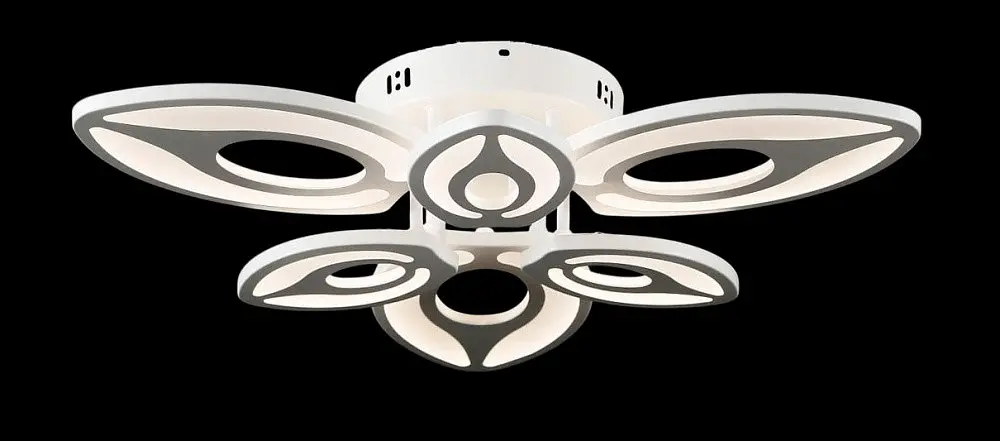 Люстра стельова LED Splendid Ray L22800/3+3, 114W, білий, сучасний стиль з пультом, димером, 58 см - фото 4