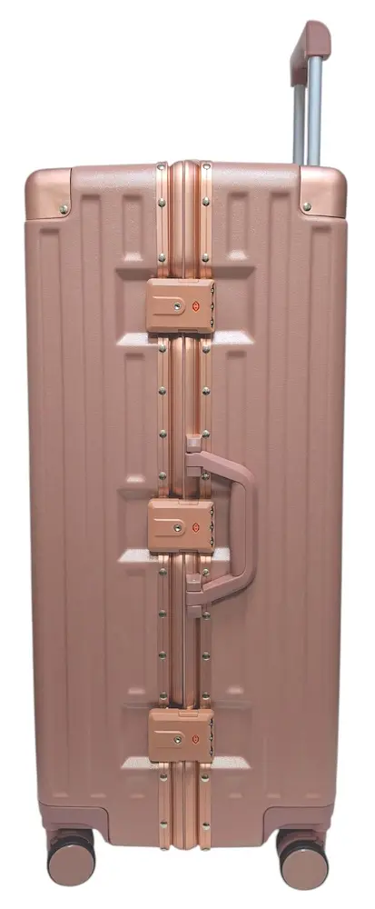 Валіза велика L Madisson Snowball 66503 L 74x49x31 см 100% полікарбонат на клямках Рожеве золото - фото 6