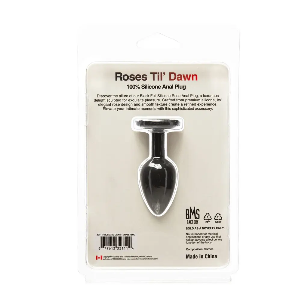Анальна пробка Roses Til Dawn Silicone Anal Plug Small BMS Factory SX3147 104332 - фото 2