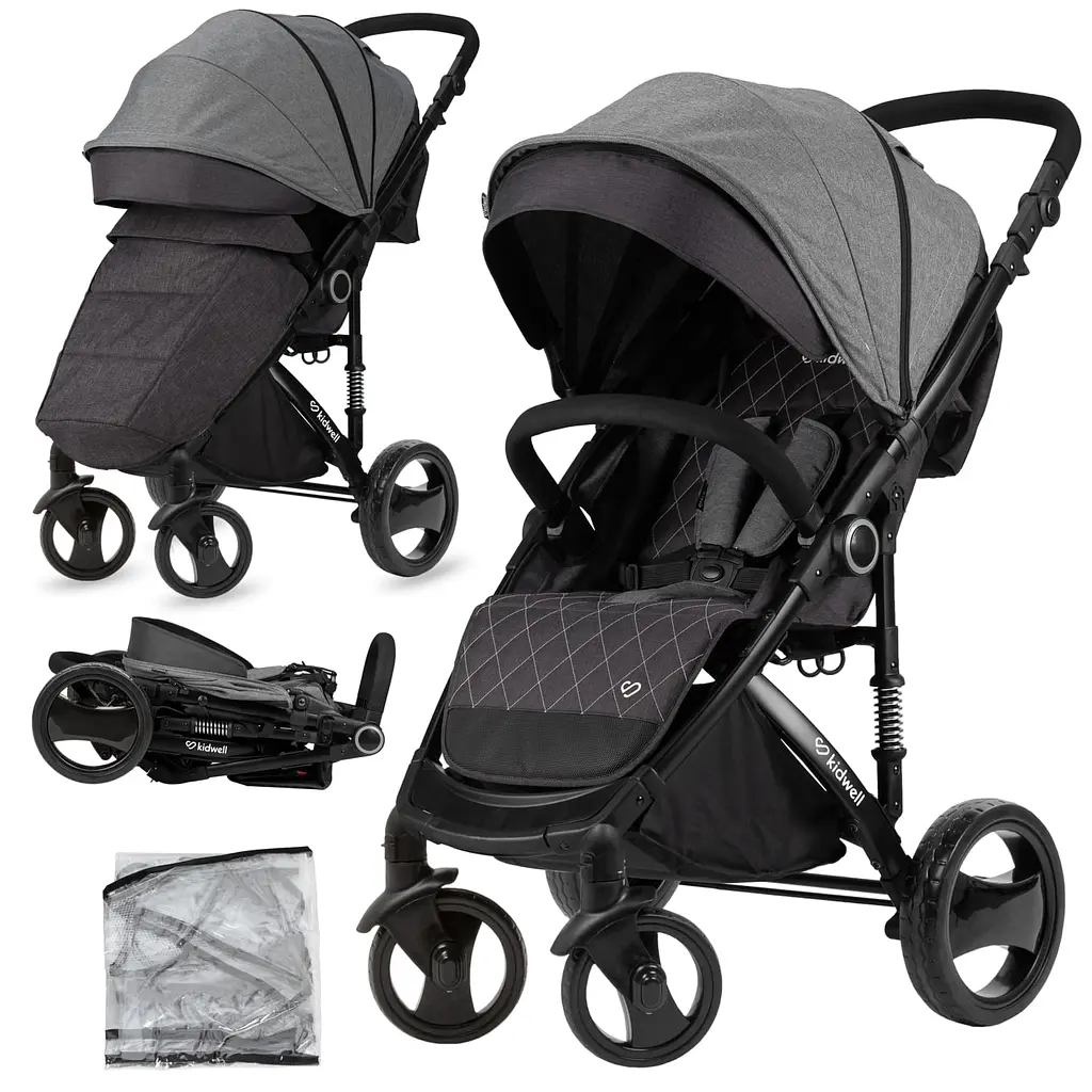 Прогулянкова коляска Kidwell Carell Dark Gray - фото 2