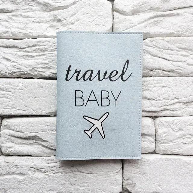Обкладинка для паспорта Travel baby 2 (блакитний) - фото 2
