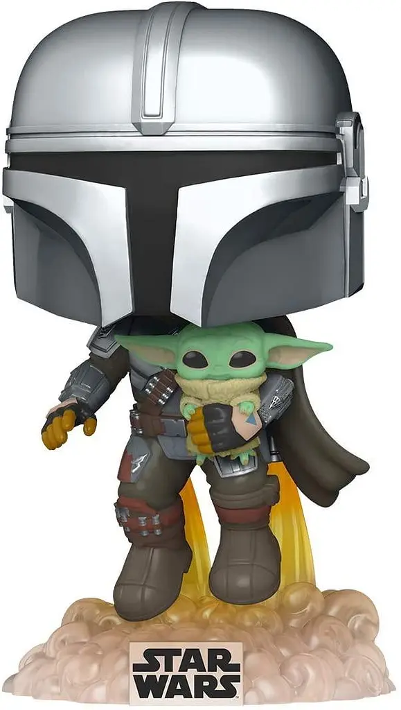 Фигурка Funko Pop Фанко Поп Мандалорец с малышом Йодой Mandalorian with the child 10 см MMWC 402 - фото 2