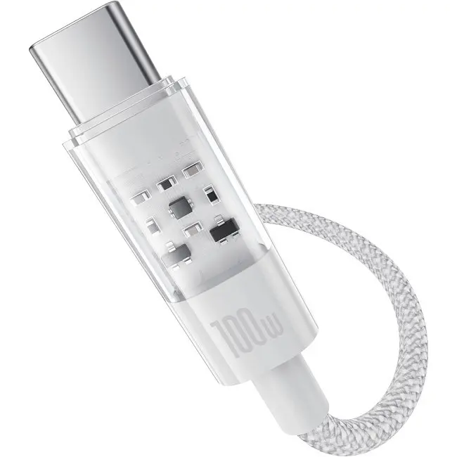 Кабель Baseus Gem Fast-Charging Cable USB to Type-C 100W 1m P10373002211-00 White - фото 2