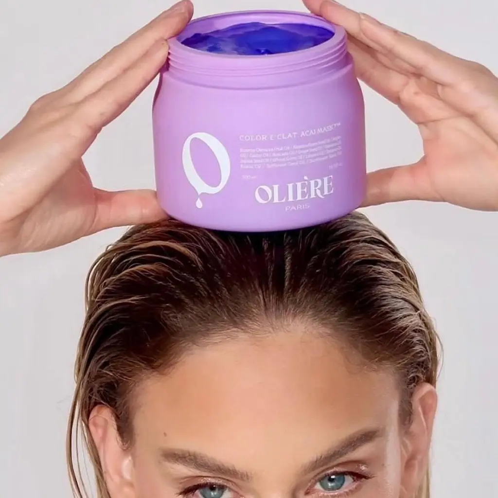 Маска для нейтралізації жовтизни OLIE'RE PARIS Color E'Clat Acai Hair Mask 500 мл - фото 4
