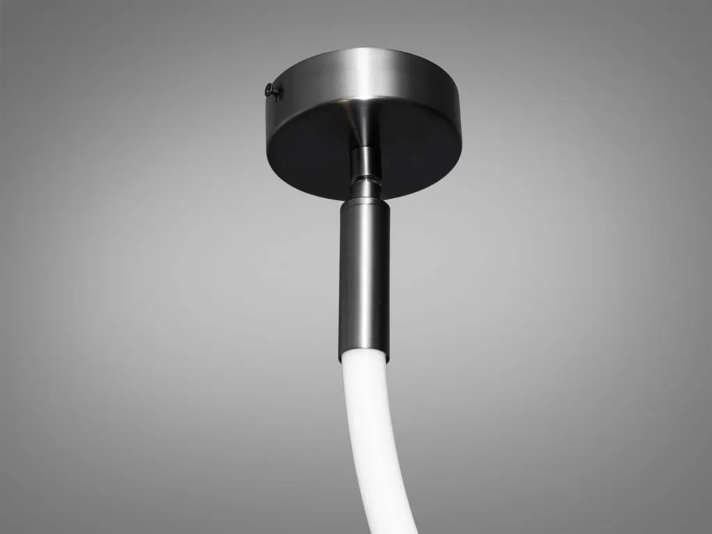 Сучасна світлодіодна люстра в комнату шланг, 22 Вт, чорний хром - фото 3