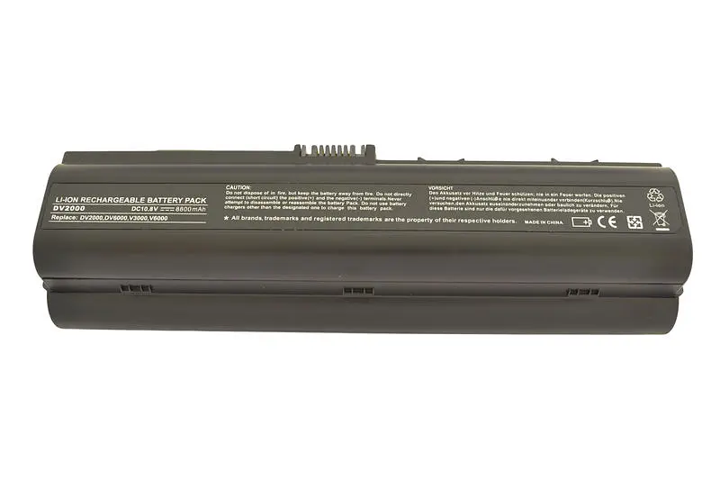 Посилений акумулятор для ноутбука HP Compaq EV089AA Pavilion DV6000 11.1V Black 8800 mAh - фото 3