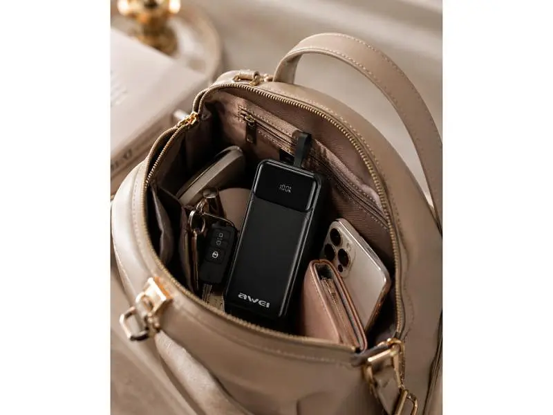 Зовнішній акумулятор (Power Bank) Awei PA-105 40000mAh Black - фото 4
