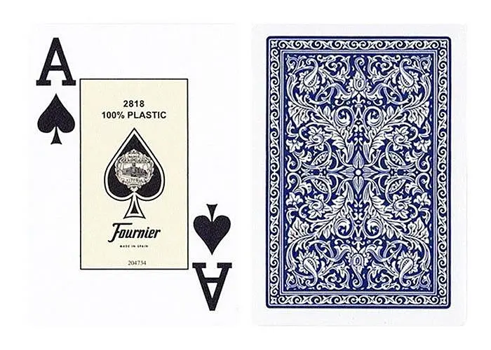 Карти гральні Fournier 2818 100% Plastic Jumbo Index (red blue) (PC_F2818PJI) - фото 7