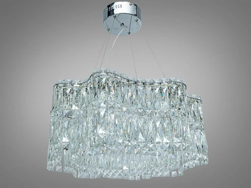 Підвісна LED-люстра Diasha 576/600HR, кришталь, пульт, 85 W, 58 см, 0-16m2 - фото 4