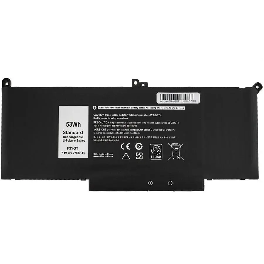 Батарея для ноутбука Dell F3YGT (Latitude: 7280 7380 7480 E7280 E7380 E7480) 7.6V 7200mAh Чорний - фото 3