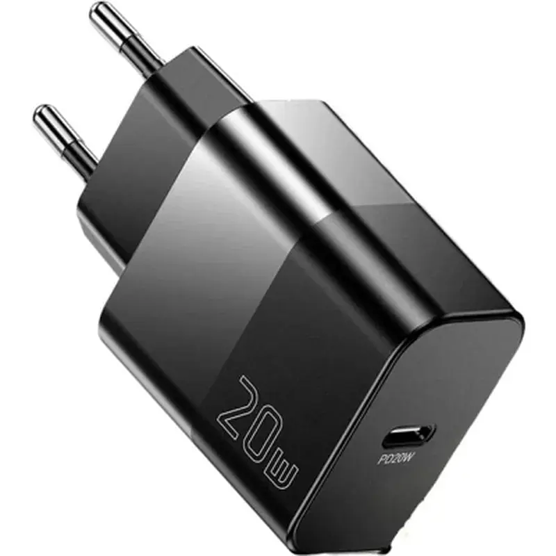 Зарядний пристрій Essager USB-C PD20W + cable USB-C to USB-C 60W black (E20JSB1-SYTT1-T) - фото 3