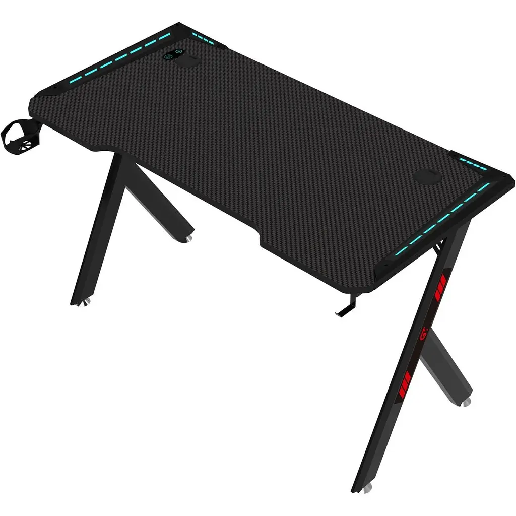 Комп'ютерний ігровий стіл GT Racer T-1249 Black [125865] - фото 2