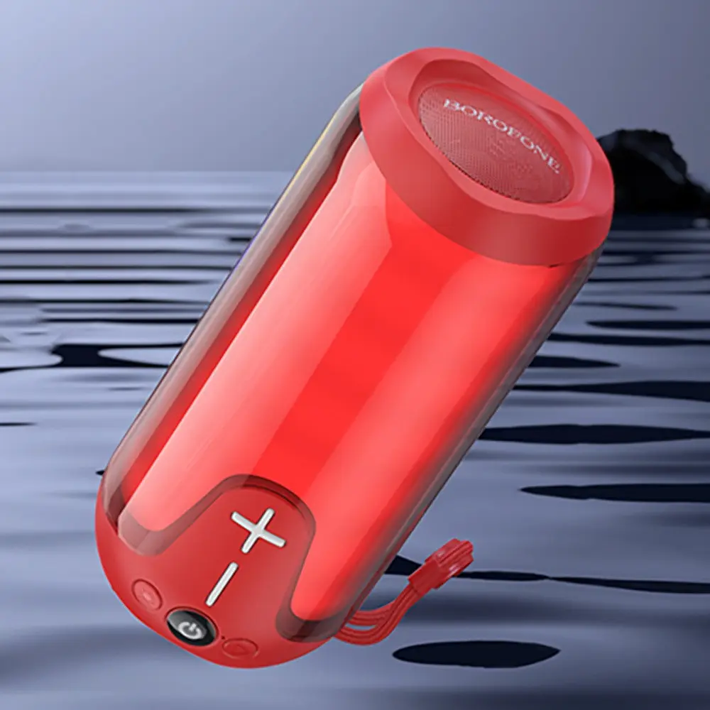 Портативна bluetooth колонка Borofone BR33 TWS з LED підсвічуванням червоний - фото 4