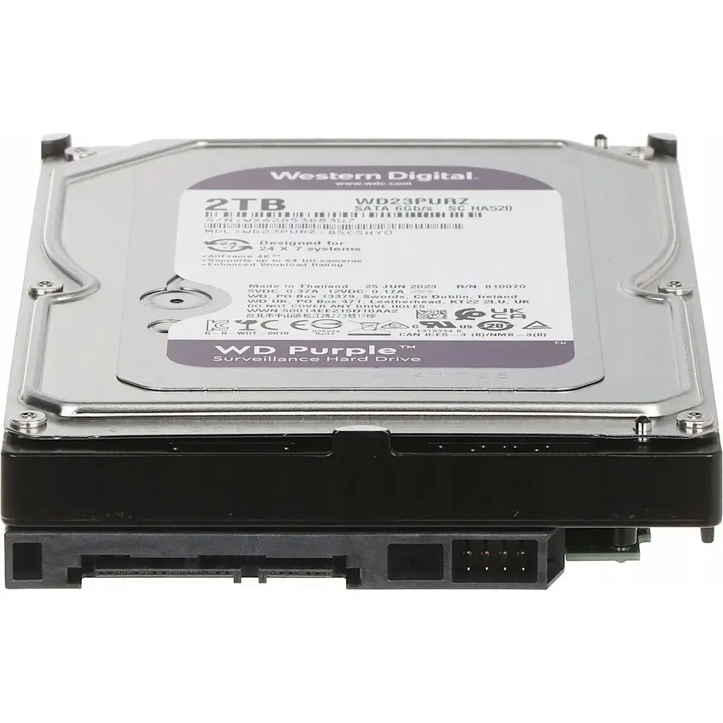 Жорсткий диск Western Digital Purple 3.5" 2TB 5400rpm 64MB SATAIII (WD23PURZ) - фото 3