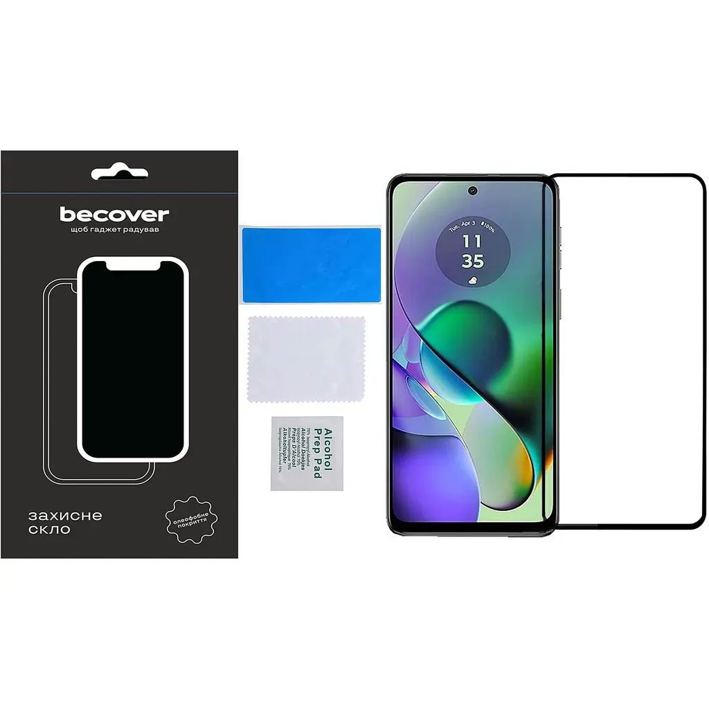 Захисне скло BeCover для Motorola Moto G54 / G54 Power Black (710107) - фото 2