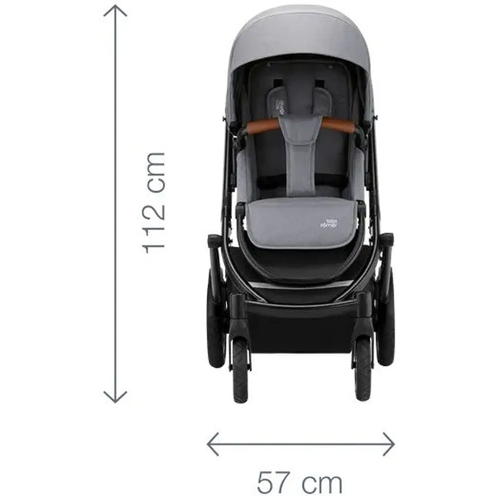 Прогулочная коляска Britax-Romer Smile III Fossil Grey, темно-серая (2000036114) - фото 6