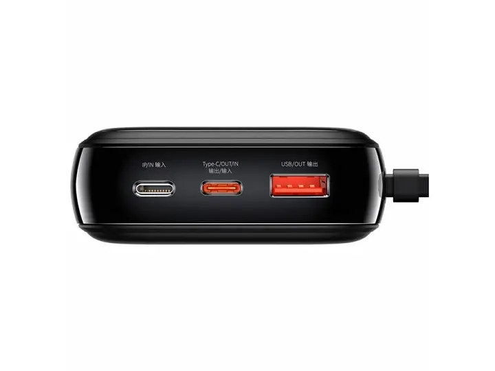 Портативна батарея Baseus Power Bank Qpow USB+TypeC PD3.0 QC3.0 Lightning 20000mAh Black - фото 5