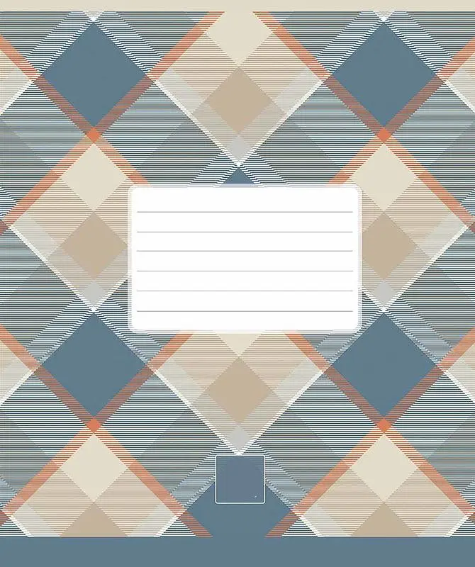 Тетрадь общая Школярик Plaid pattern в клетку 18 листов 25 шт. (018-3345K) - фото 2