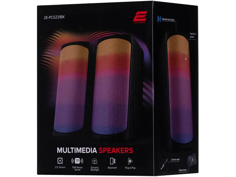 Колонки для комп'ютера 2E PCS231 RGB Matrix 2.0 USB Black (PCS231BK) - фото 4