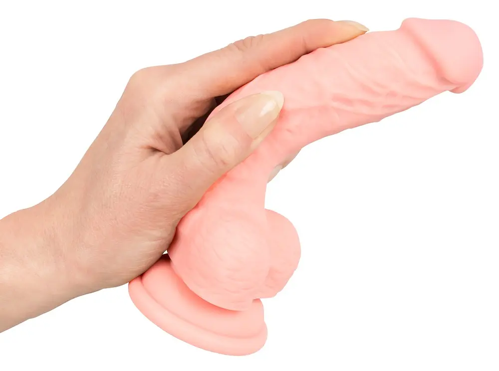 Фалоімітатор з мошонкою Orion Medical Silicone Dildo, 18х3.5 см - фото 5