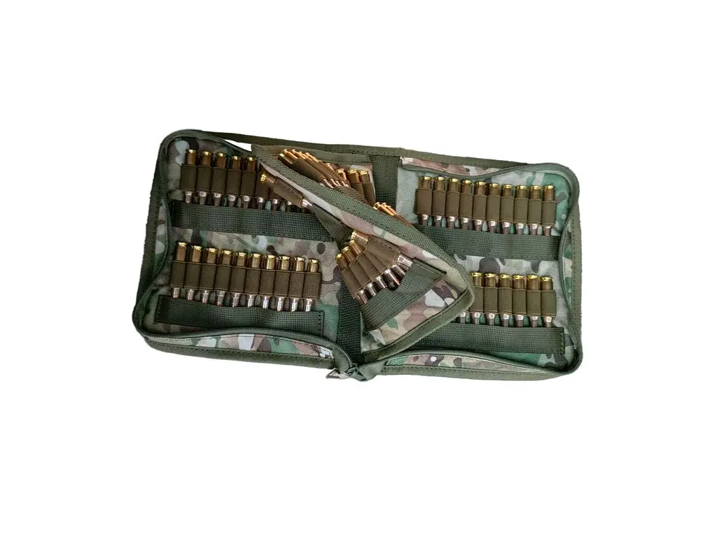 Сумка-патронташ закрита для 308 Win, 6.5 Cr, 243  на 80 шт GEN 3 мультикам з карманом та моллі - фото 2