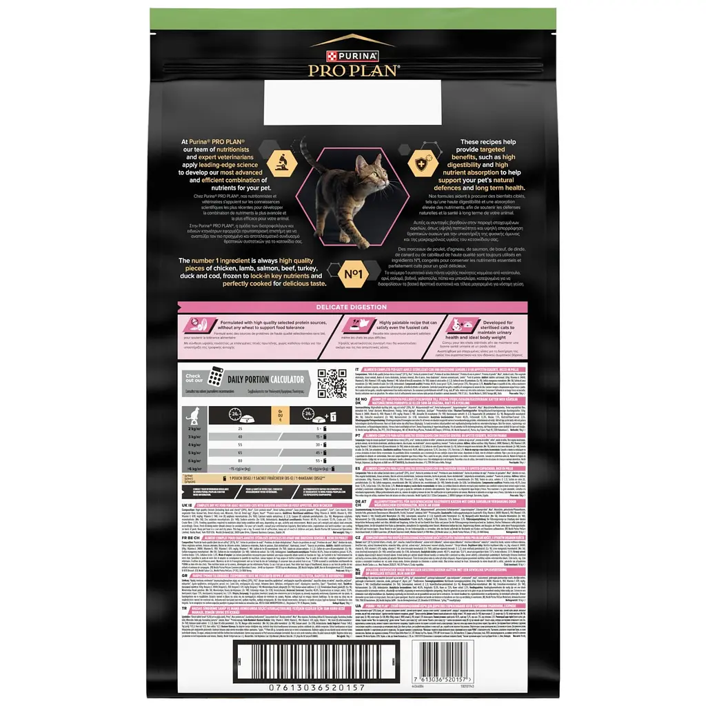 Сухой корм для кошек Purina Pro Plan Sterilised Adult 1+ Delicate Digestion для стерилизованных с чувствительным пищеварением со вкусом курицы 10 кг - фото 2