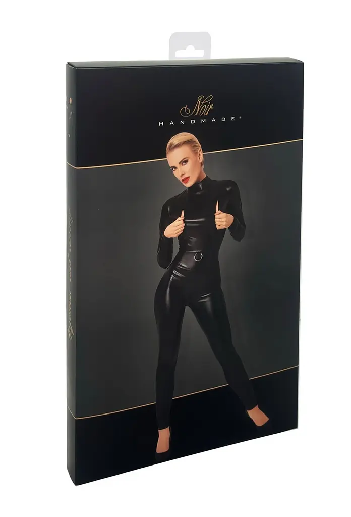 Комбінезон Noir Handmade F319 Caged, XXL, під латекс, довгий рукав, з доступом, кільце на поясі - фото 7