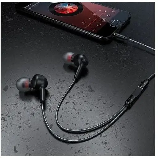 Hаушники Hoco M78 El Placer universal earphones with microphone белые - фото 4