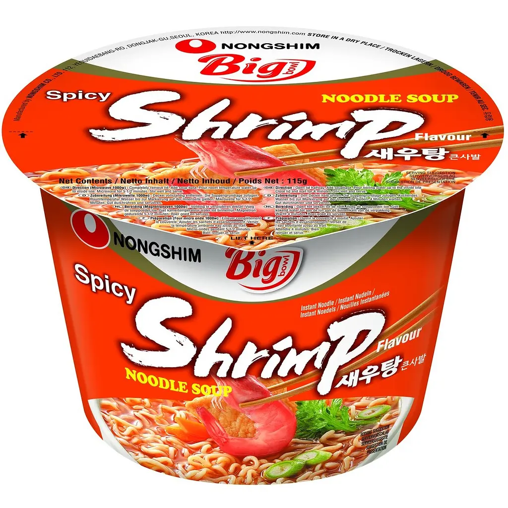 Локшина Nongshim Рамен Зі смаком креветки боул 115 г