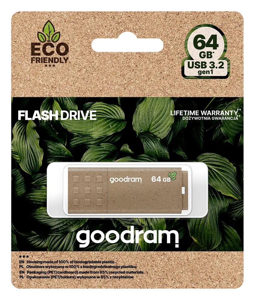 Flash Drive UME3 64GB USB3.0 Eco Friendly (UME3-0640EFR11) Goodram teh0021383 - фото 6