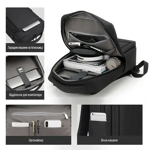 Рюкзак для ноутбука 17.3" ColorWay Practical, Black (CW-BPP173-BK) - фото 3