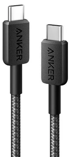 Кабель Anker 322 USB-C - USB-C, 1.8 м, Black (A81F6G11) - фото 2