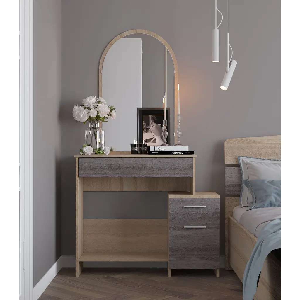 Трюмо-1 Еверест комплект для спальні сонома/трюфель (EVR-2460) - фото 2