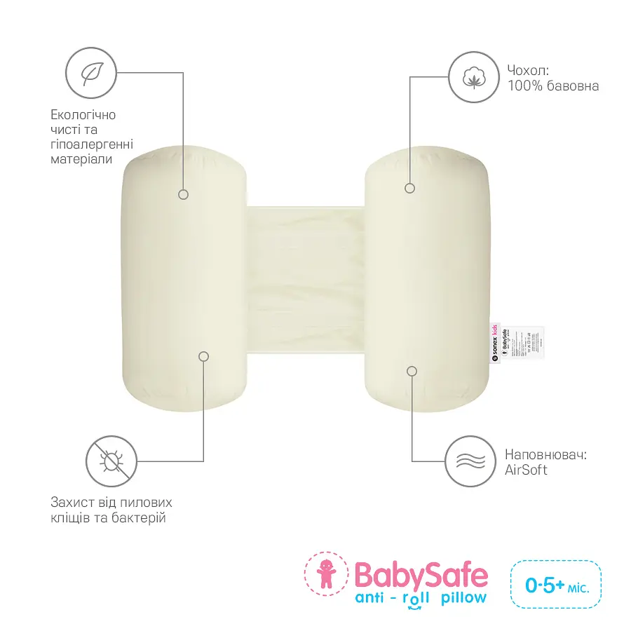 Подушка-позиционер Sonex BabySafe бежевая (SO102395) - фото 3