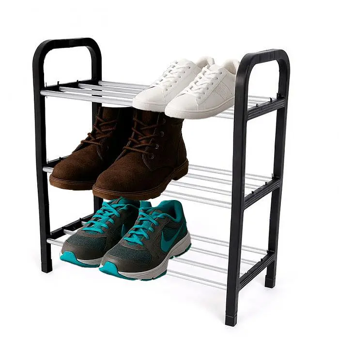 Підставка для взуття Shoe Racks на 3 яруси, полиця для взуття в передпокій — стелаж для зберігання взуття - фото 2