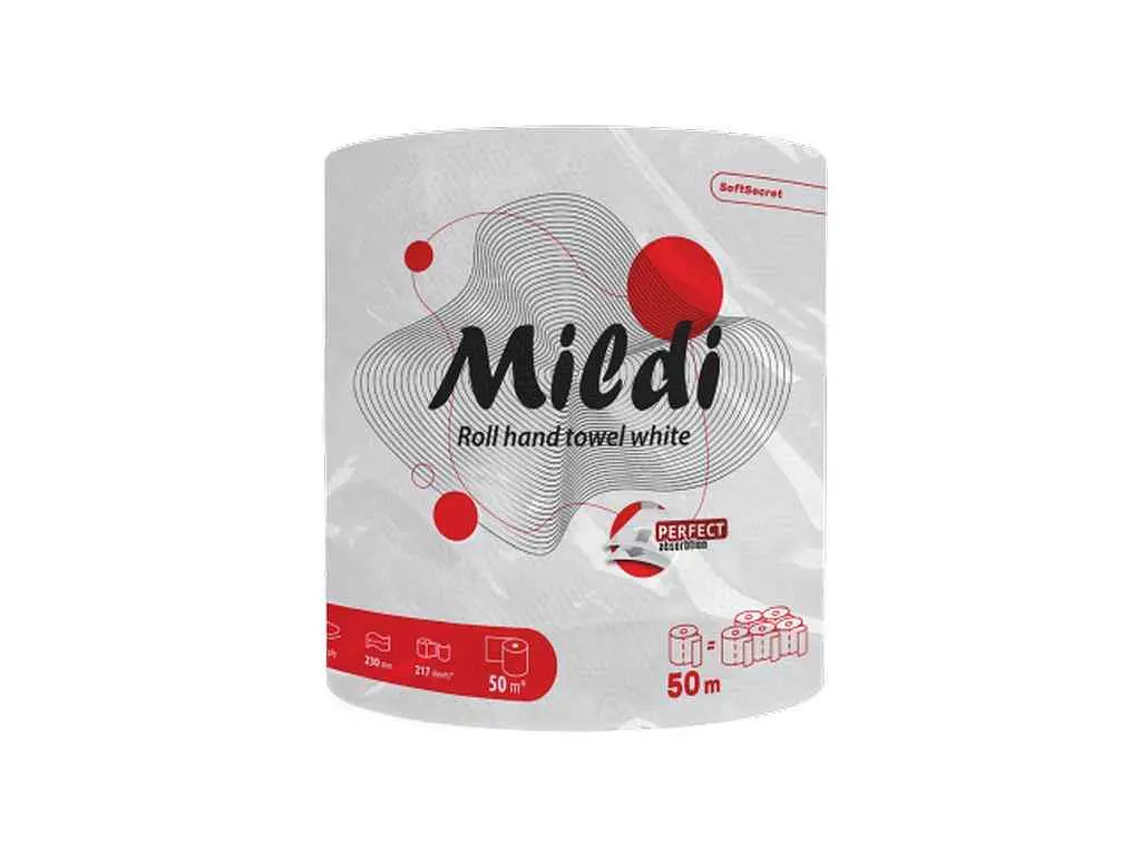 Рушник паперовий MILDI 1рул Soft Secret 50м 2шари