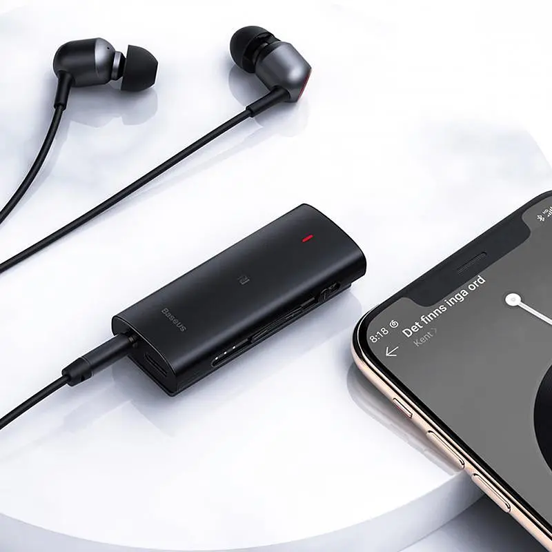 Адаптер Baseus Bluetooth 5.0 BA03 3.5мм-USB Immersive Virtual 3D NGBA03-01 Black - фото 2