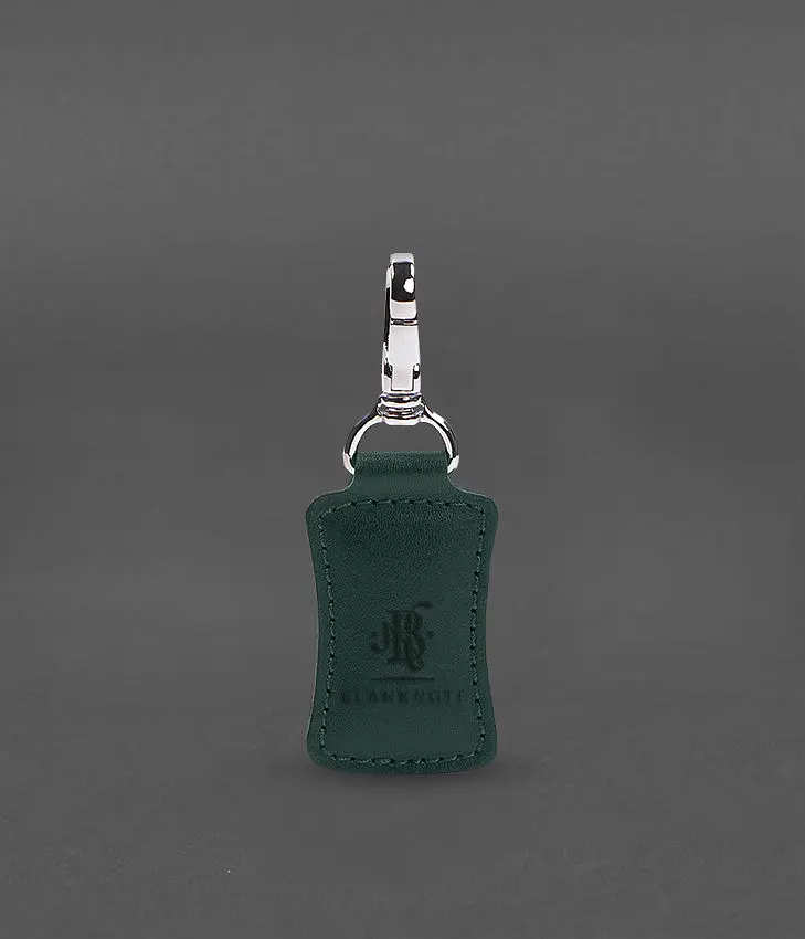 Кожаный брелок Premium зеленый - фото 2