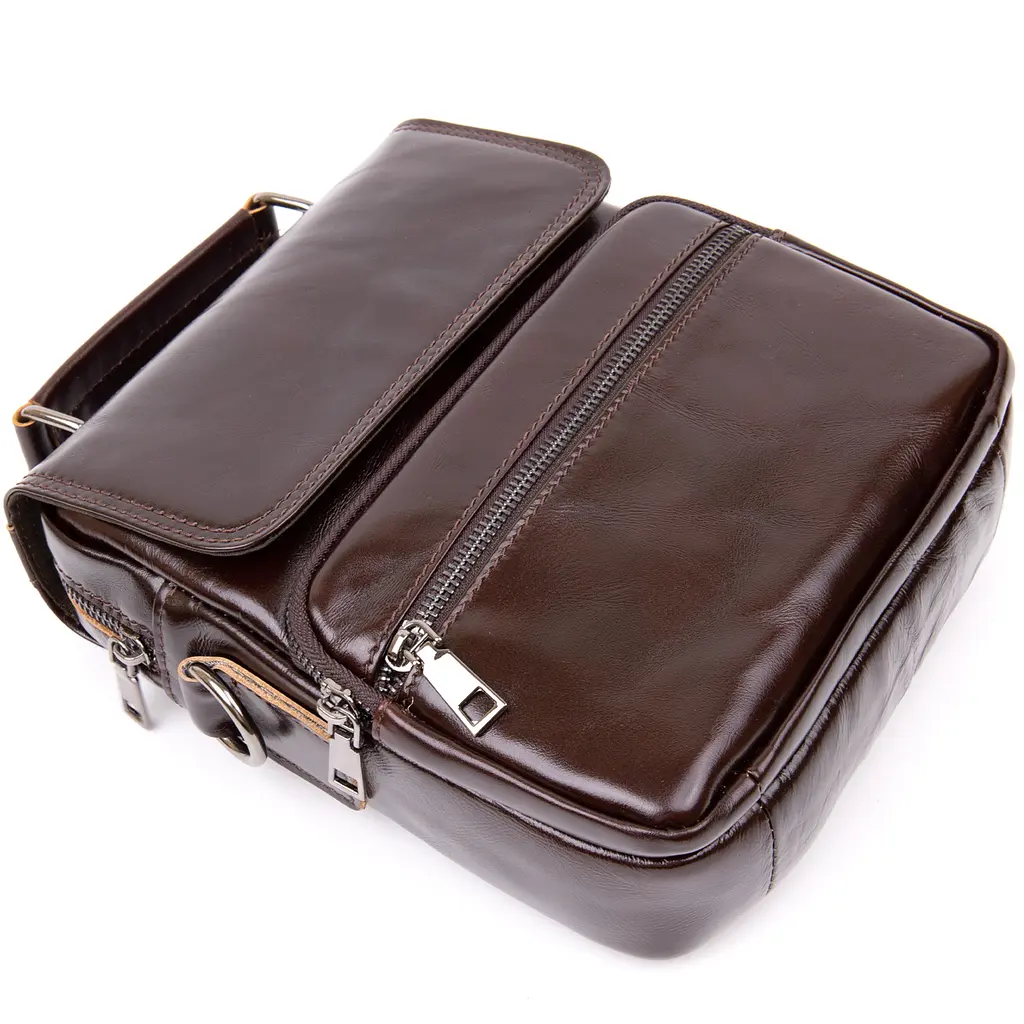 Кожаная сумка мужская Vintage 19,5х21,5х5,5 см sum0013941 - фото 3