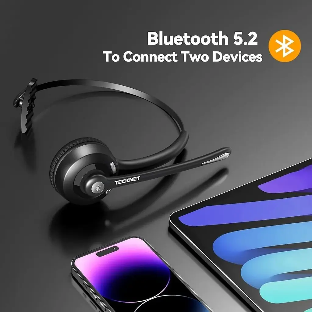 Бездротові навушники Tecknet  Bluetooth з мікрофоном і шумозаглушенням - фото 5