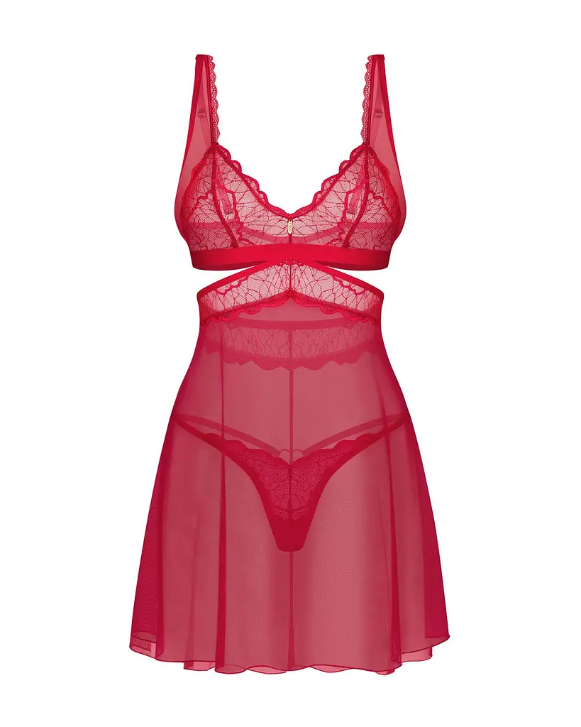 Комплект Obsessive Cupide Desir L/XL червоний - фото 2