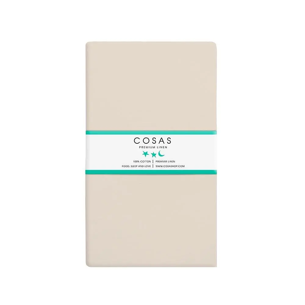 Набір простирадло полуторне Cosas Beige/White Dots 155х240 см (SetSheet_Beige_DropGWhite_155х240) - фото 2